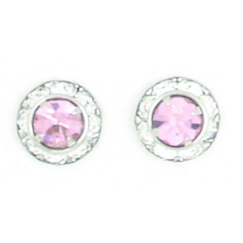 Finishing Touch Crystal Rondelle Earrings – Light Rose