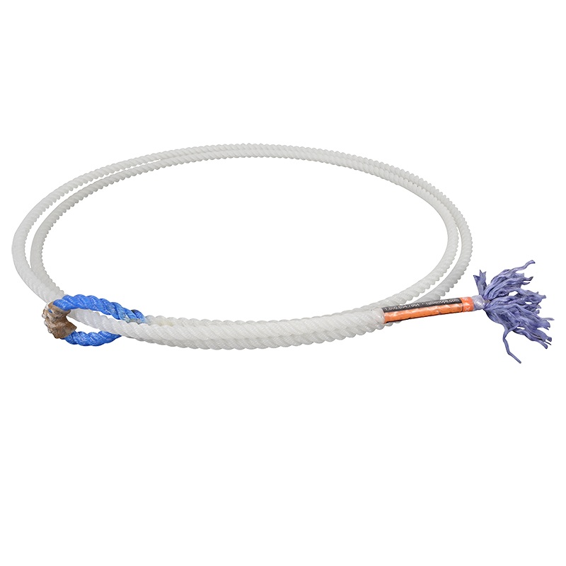 White Rattler Racer Calf Piggin String- Blue Eye 1/4″