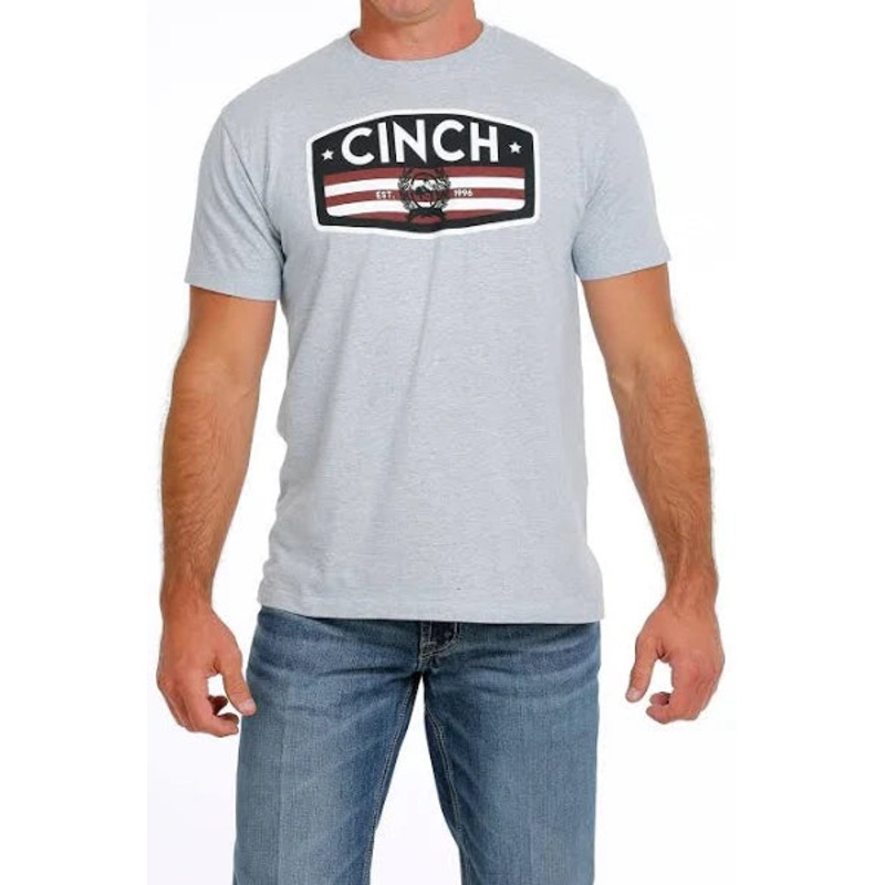 Cinch American Brand Tee ~ Lt Blue ~ Limited Sizes!