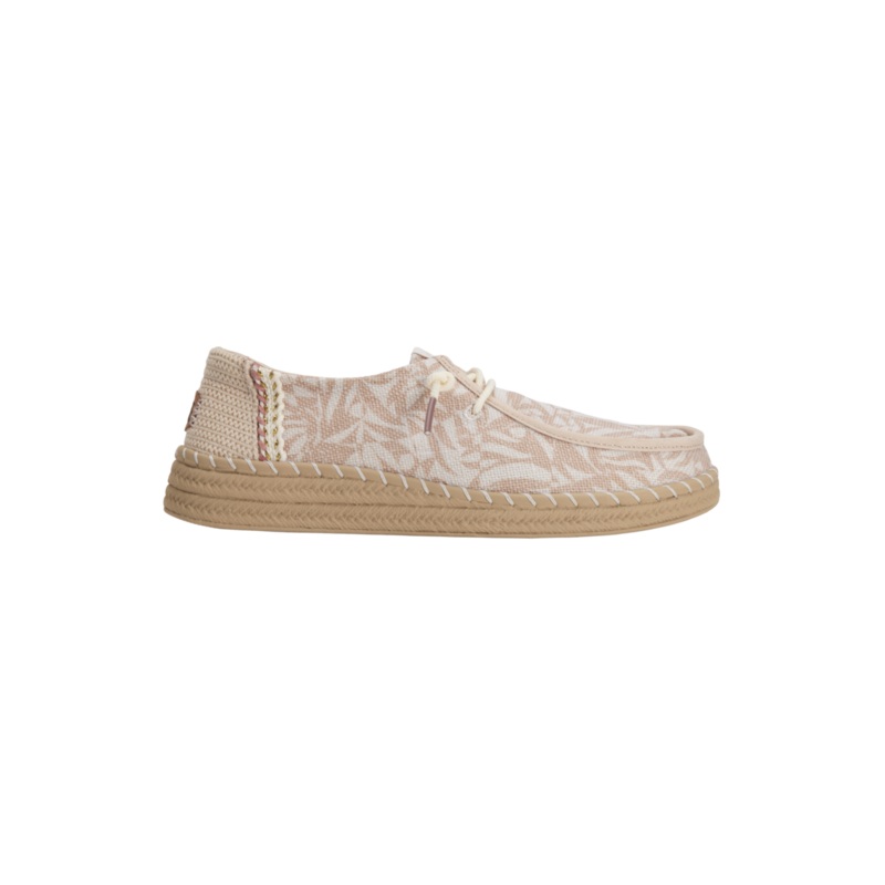 Wendy Espadrille Retro Palm Pale Pink/White