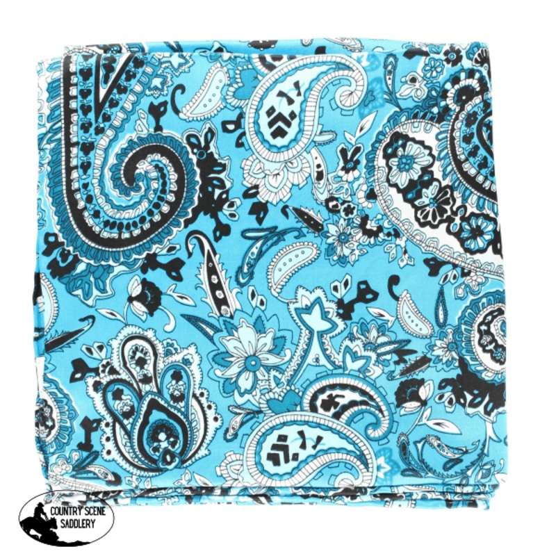 Wild Rag 100% Silk, Paisley Turquoise
