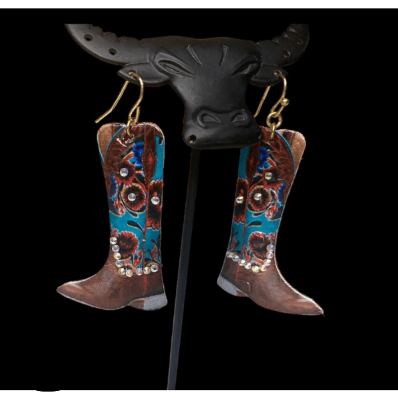 099E – Cowboy Boot Earrings