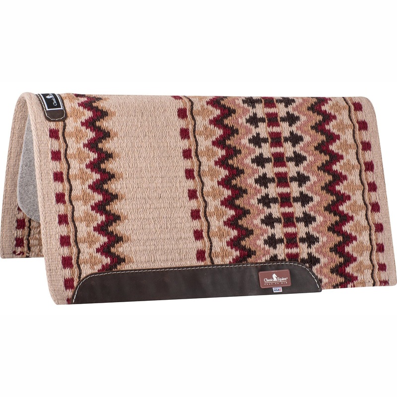 Classic Equine 1″ 34″X38″ Wool Top Saddle Pad- Latte/Fawn