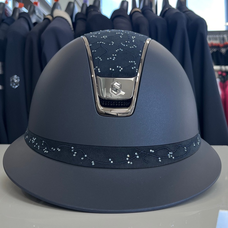 Samshield MissShield 2.0 Blue with crystal leaf top and frontal band Small & Medium- in stock and ready to ship!