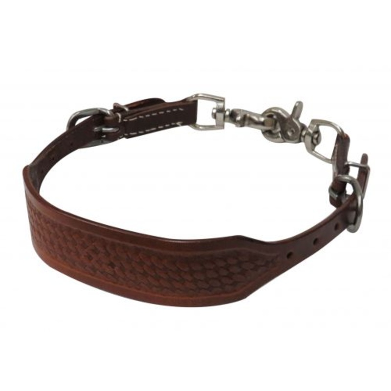 #19257: Showman PONY basket tooled wither strap with scissor snaps