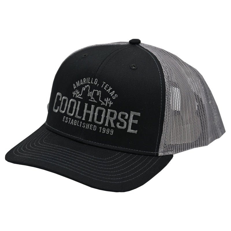 Coolhorse 112 Black/Charcoal Cap with Desert Coolhorse Design