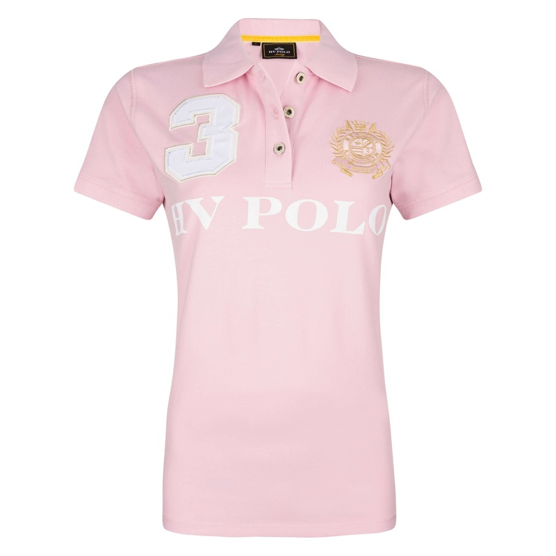HV Polo Favouritas EQ Pink Short Sleeve Polo Shirt