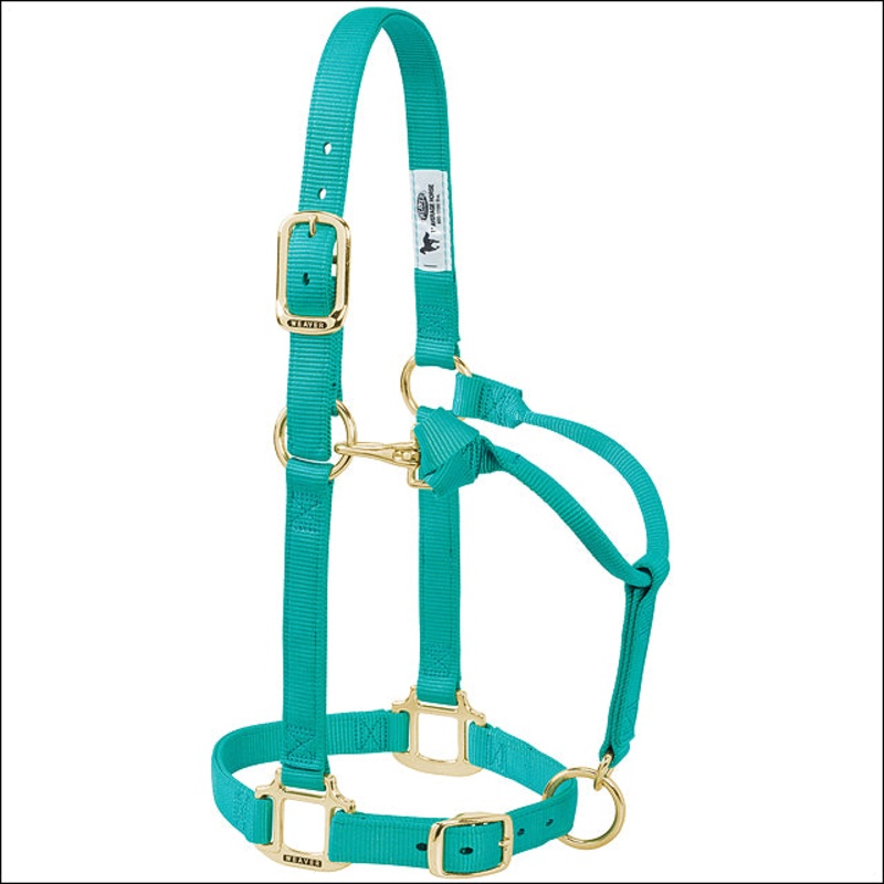 Weaver Green Nylon Pony Horse Halter Original Adjustable Chin & Throat Snap
