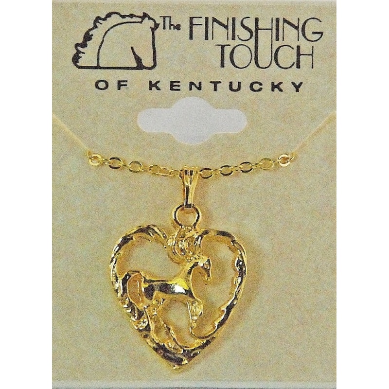 Finishing Touch Standing Horse Heart Necklace