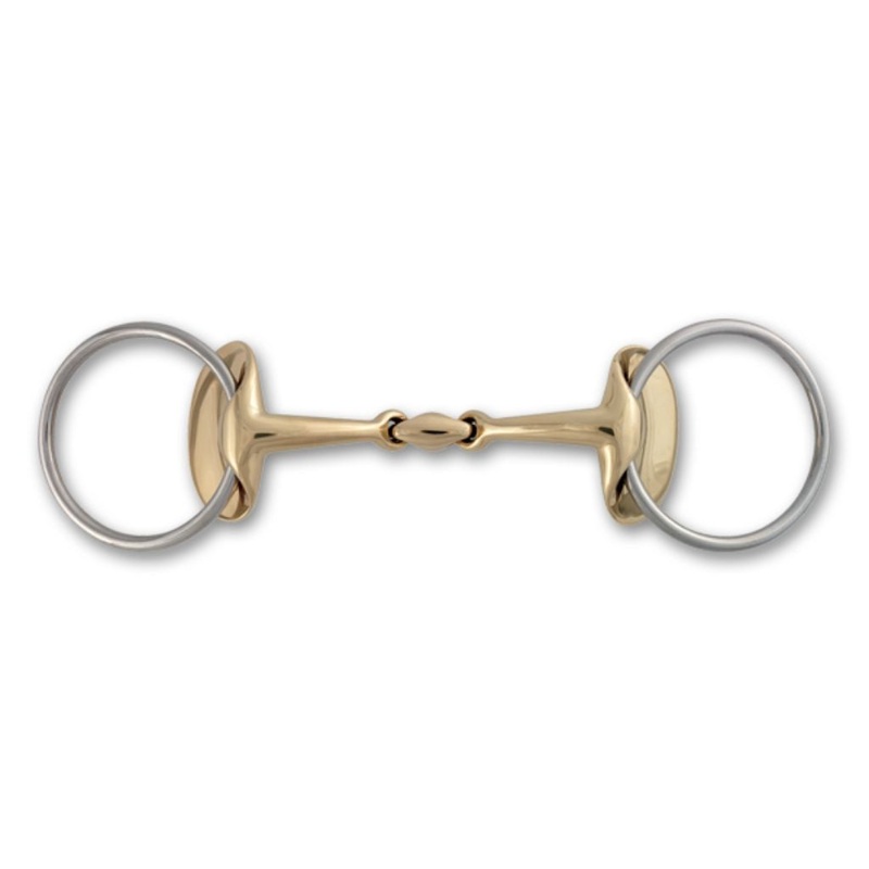 Stubben Steeltec Golden Wings Loose Ring Snaffle Lozenge