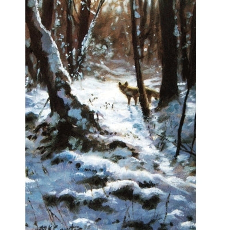 Winter Fox Blank Greeting Cards – 6 Pack