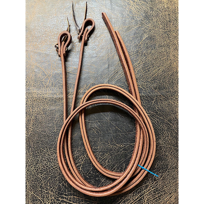 Split Leather Reins 1/2 inch, Hot Oiled, Weighted Ends, 4916