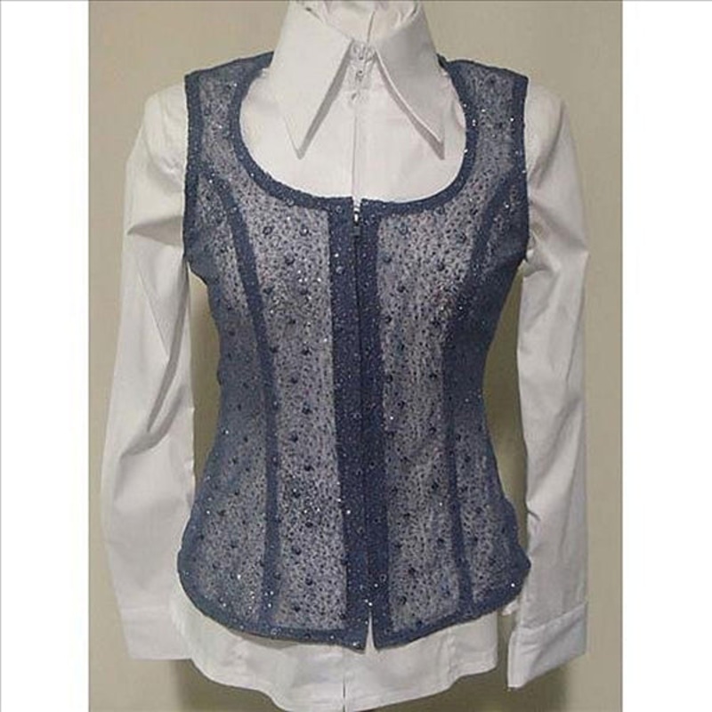 13712V Wire Horse LTD. Ladies Lavender Sheer Vest Horse Show