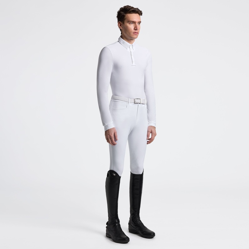 Mens CT Warm Jersey Show Shirt | Long Sleeves | White