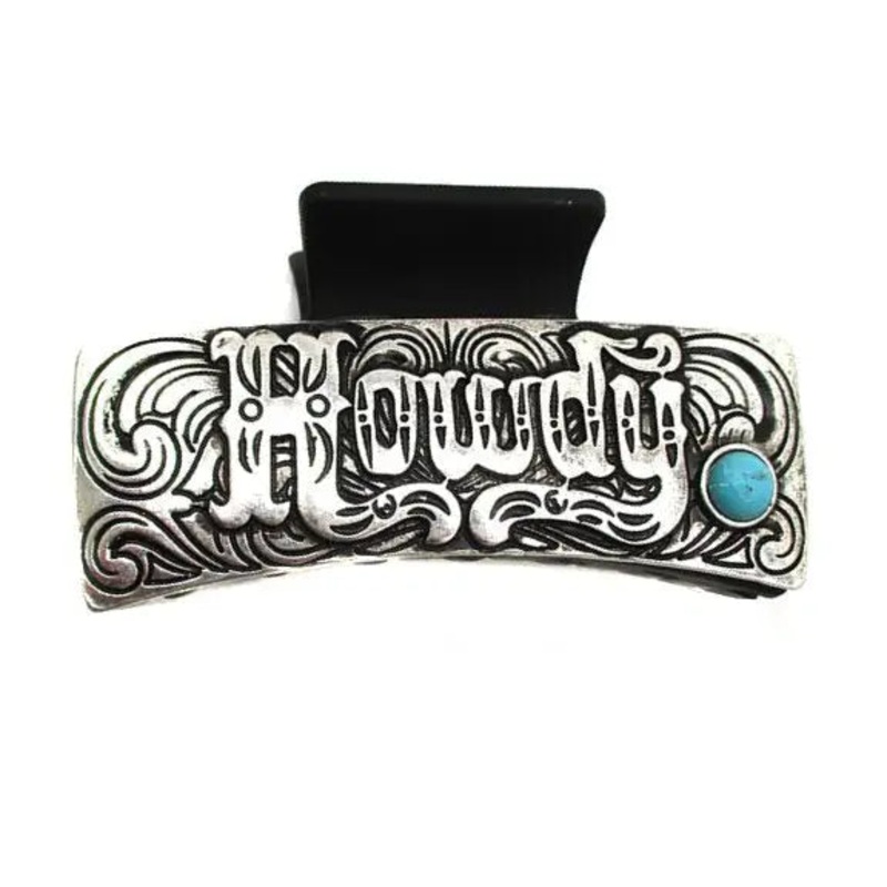 Western Howdy Metal Hair Claw