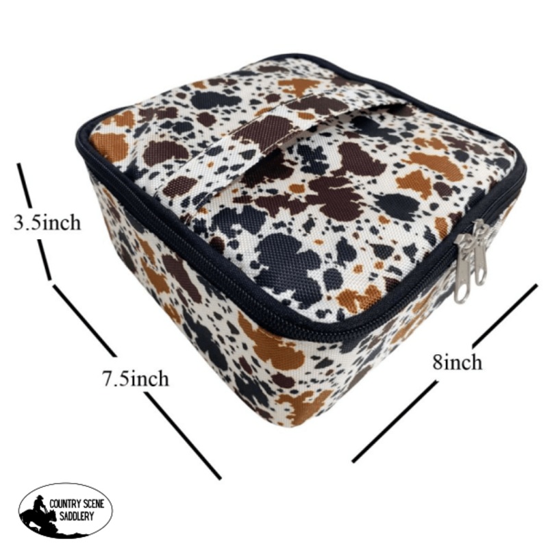 78218 Showman  Cow Print Nylon Cosmetic Case