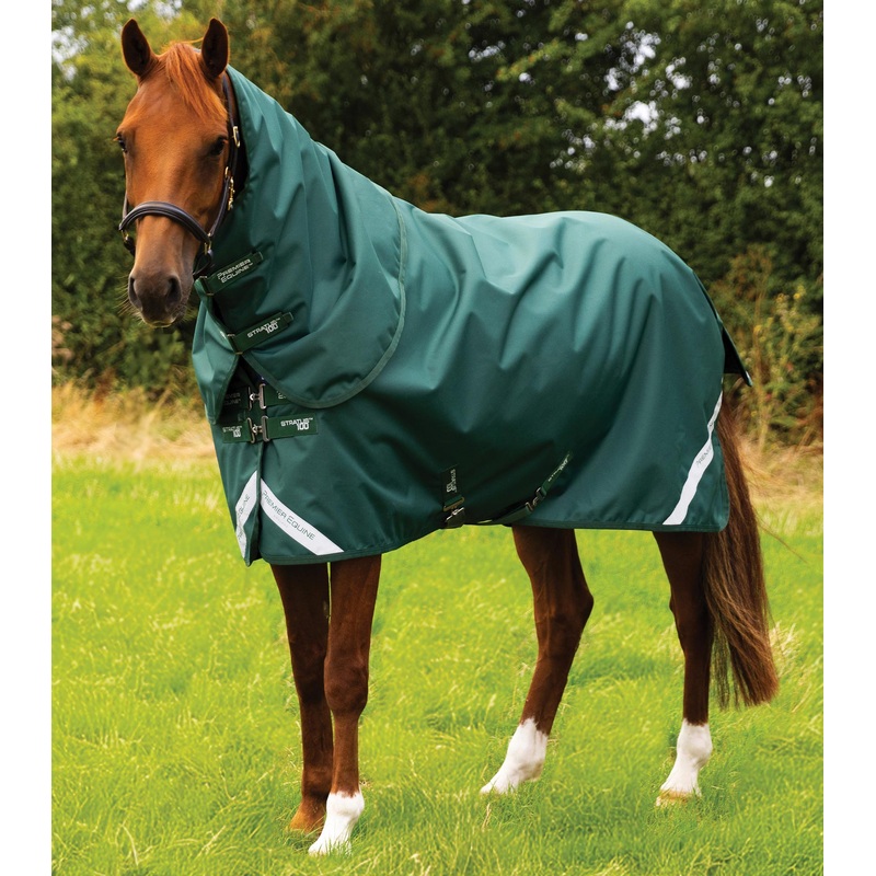 END OF LINE – Stratus 1200 Series 100g Turnout Rug with Classic Neck Cover Green