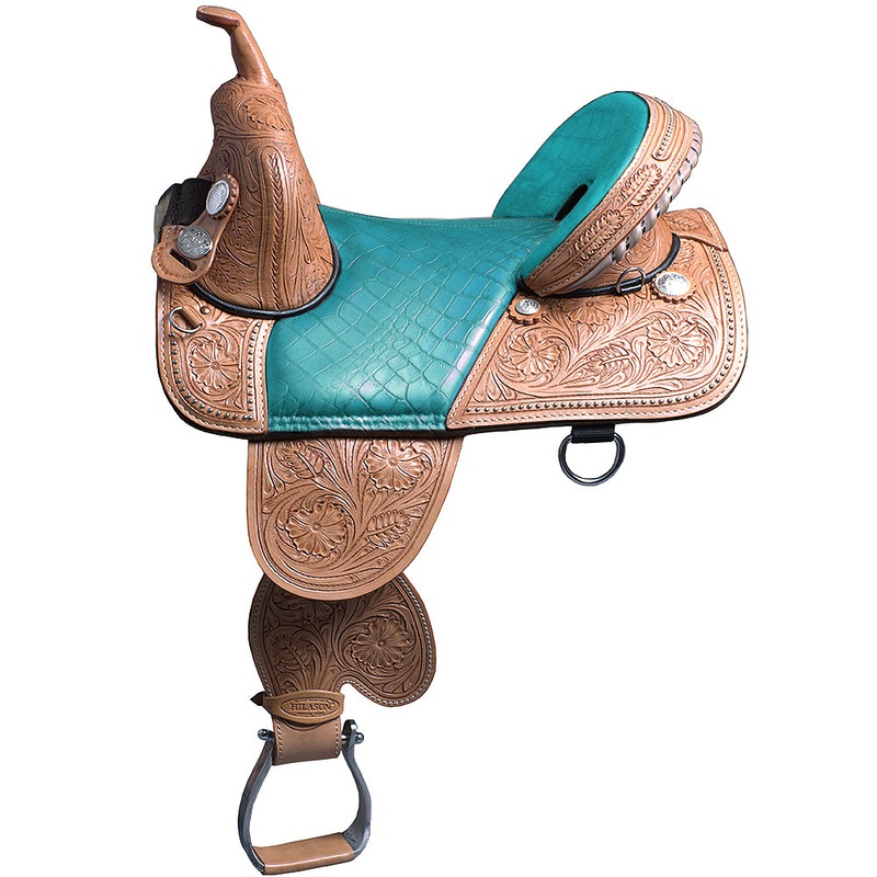 Hilason Western Horse Treeless Trail Barrel Racing American Leather Saddle