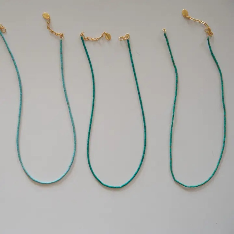 Natural Turquoise Bead Necklace
