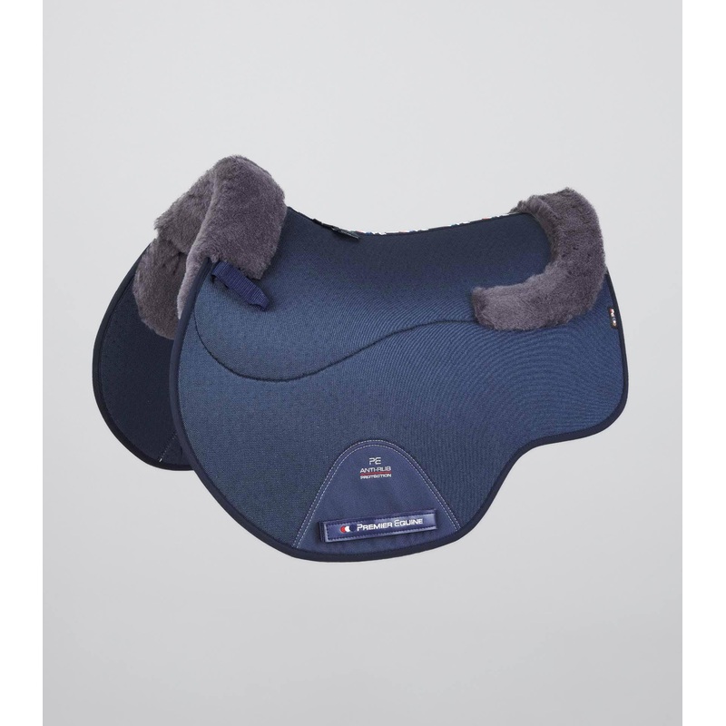 Close Contact Airtechnology Shockproof Wool Saddle Pad – GP/Jump Square Navy/Grey Wool