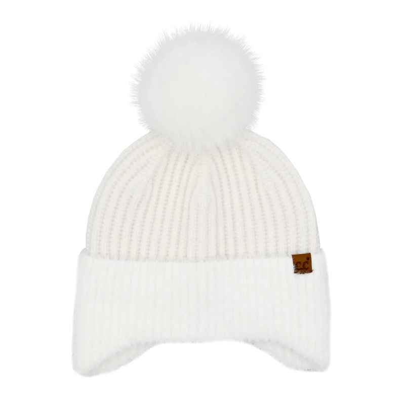 Fur Earflap Pom