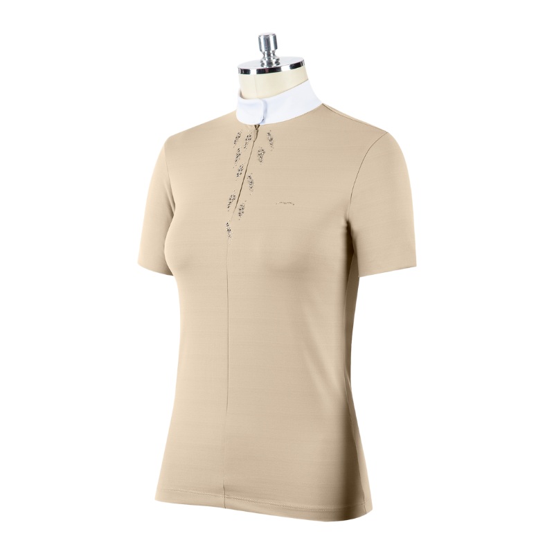 Ladies Bycar Short Sleeve Competition Shirt – Beige (LAST ONE – IT38 – UK6)