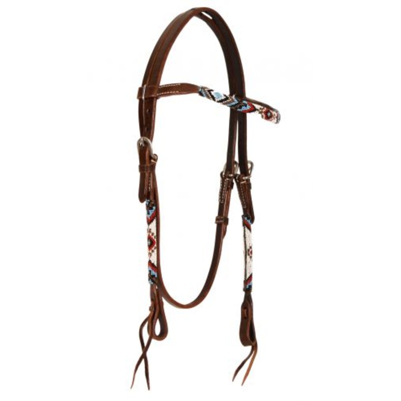 #74064: Showman Beaded one browband headstall