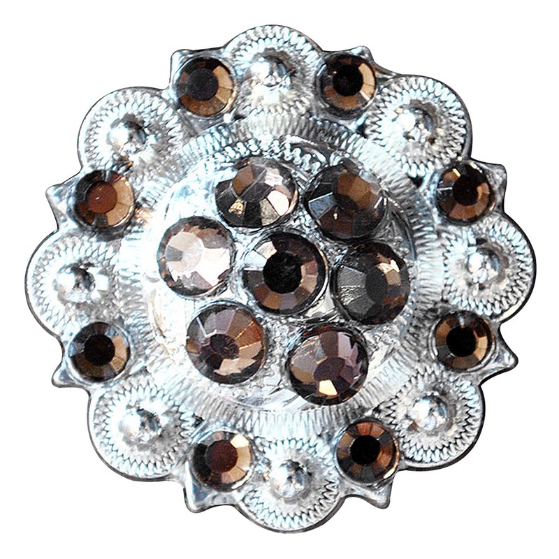 Hilason Western Berry Conchos Glass Rhinestones Bling 1.5″ Tack Cowgirl