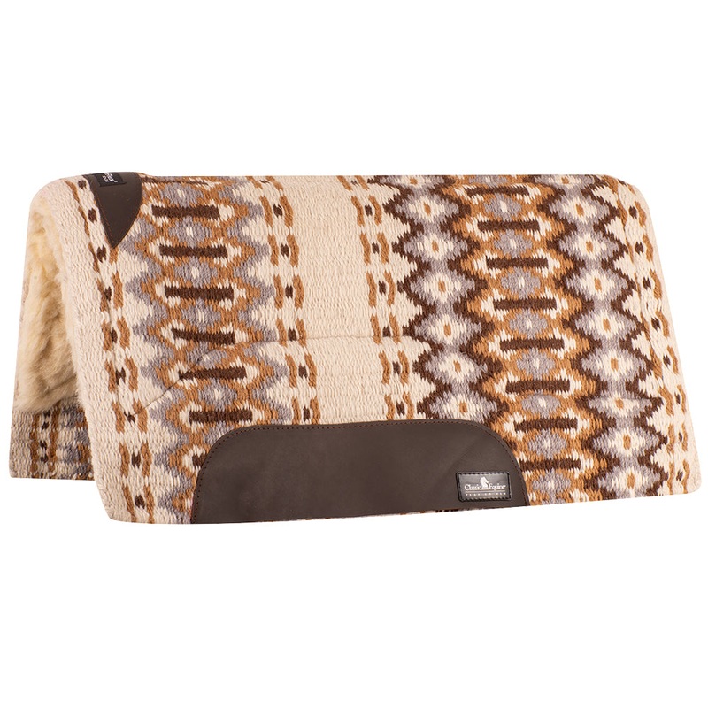 32 In X 34 In Classic Equine 1 Inch Thick Sensorflex Wool Straight Top Saddle Pad
