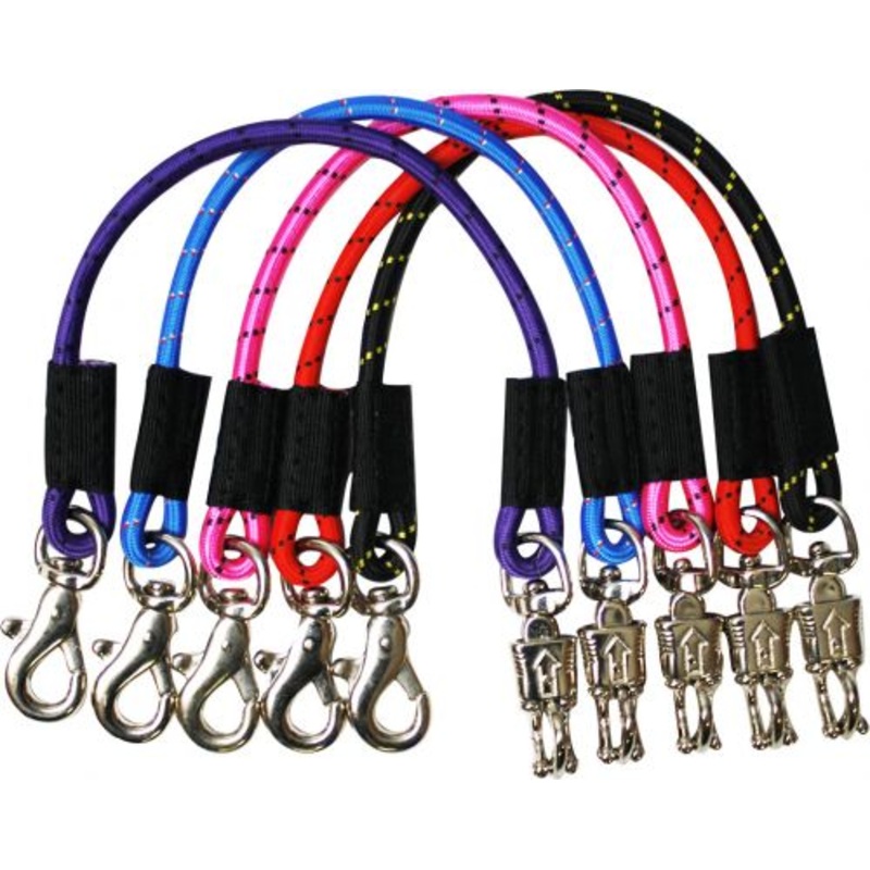 #52984-8: Showman 29″bungee trailer tie with quick release panic snap and heavy duty bull snap