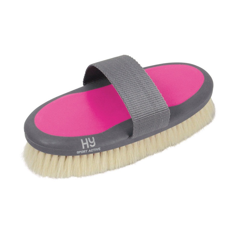 HySHINE Active Groom Goat Hair Body Brush