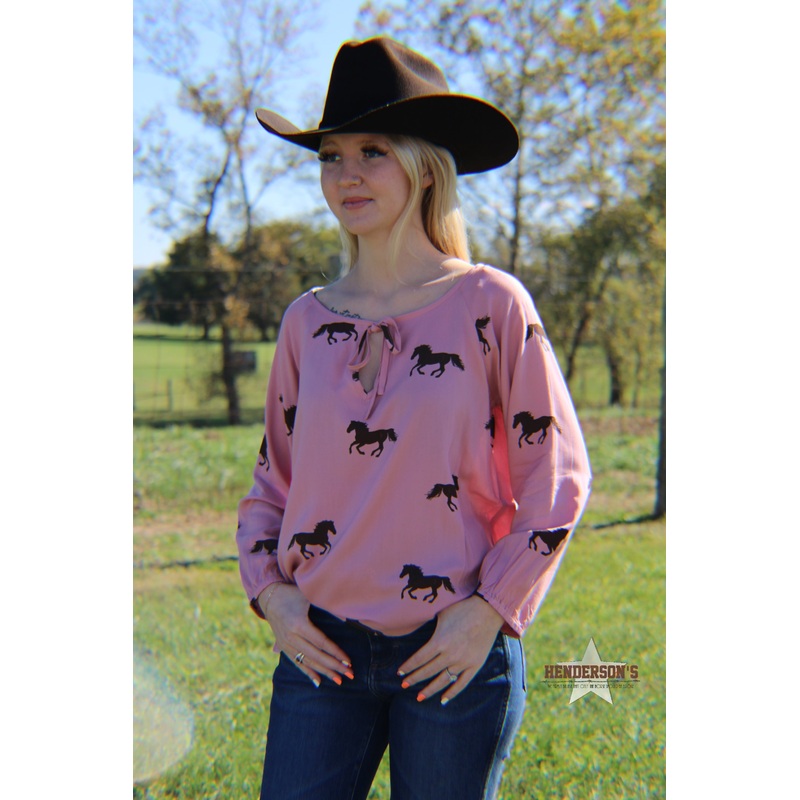 Wild Horse Print Shirt by Roper