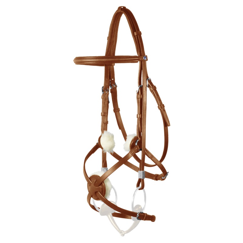 Bridle 2305 Leitrim Mexican Figure 8 Noseband with Slide&Lock Buckles