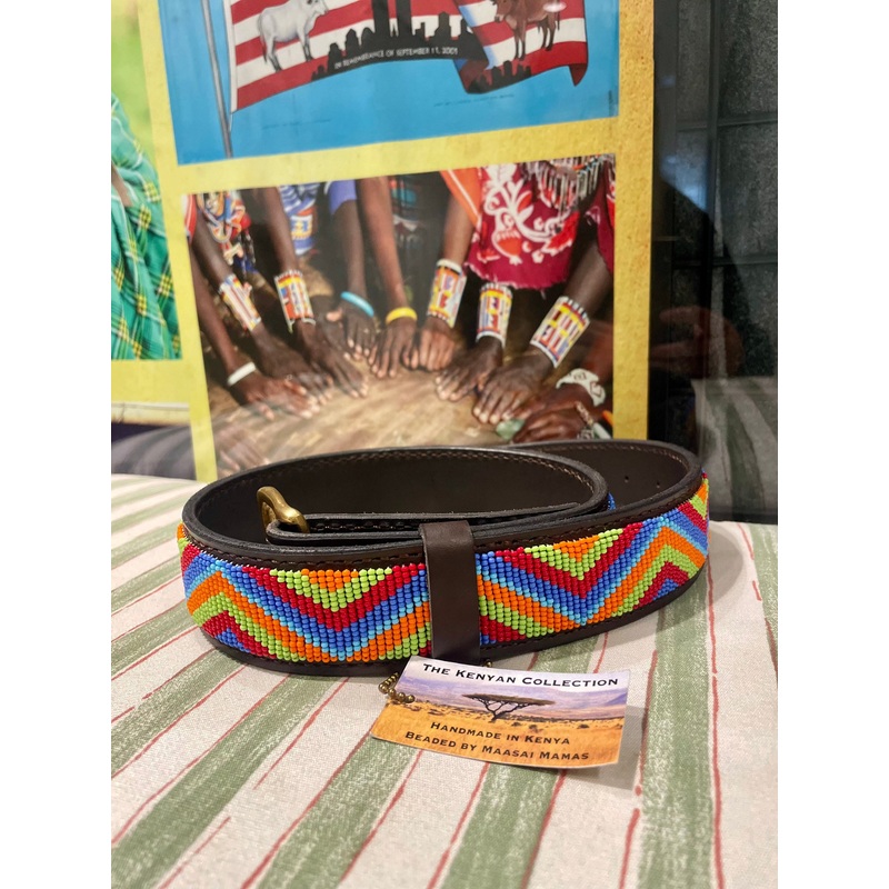 “Raha (Joy)” Beaded Belt – Wide Width