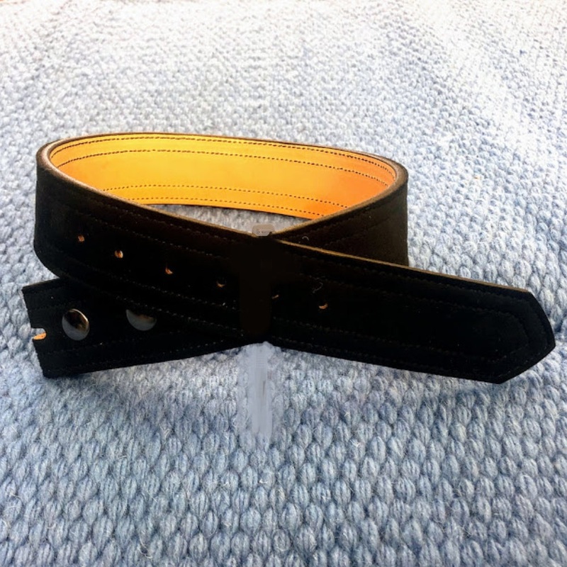 Wire Horse Women’s Ultrasuede Black Western Show Belt – 1.5 Inch