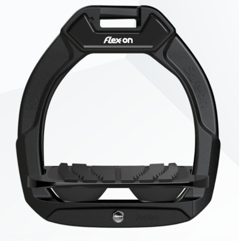 Flex-On Safe-On Junior Safety Stirrups – Black/Black/Black
