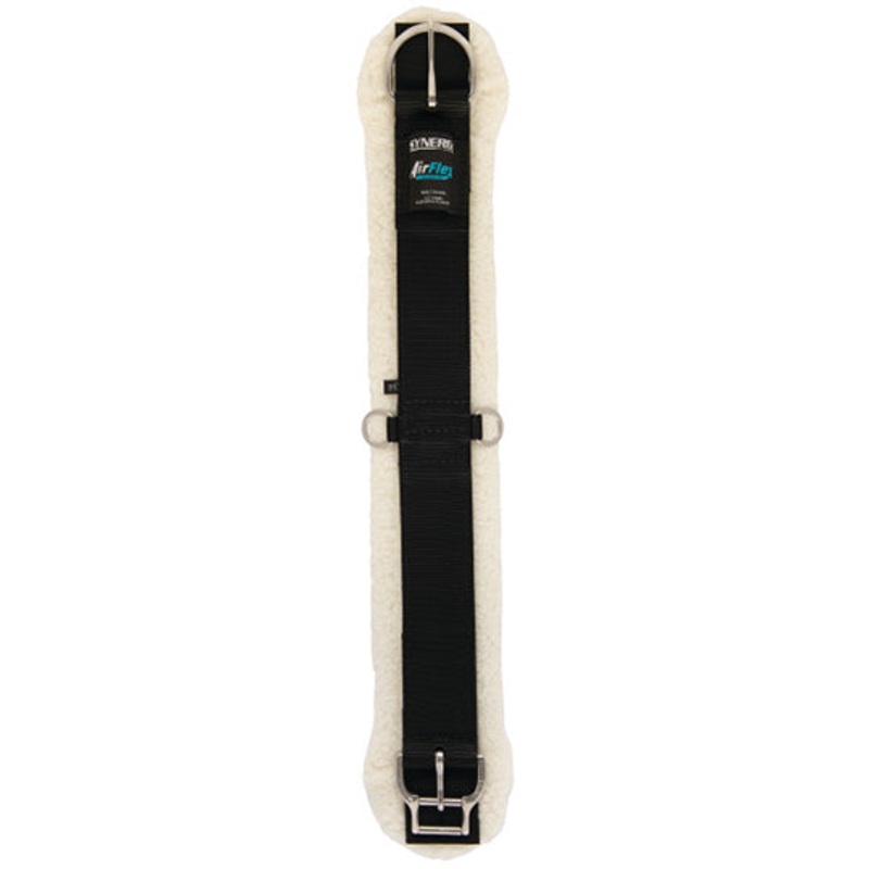 Weaver Leather Straight Airflex Cinch with Merino Wool Fleece with Roll Snug Buckle