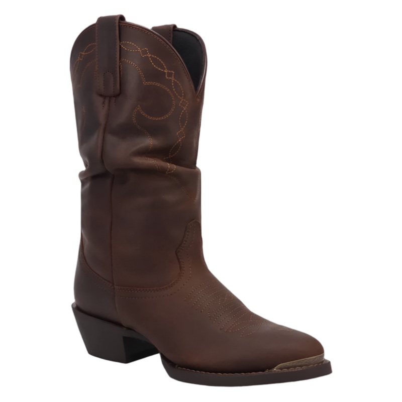 20016 Laredo Women’s Lazy River R Toe Leather Cowboy Boot – Brown