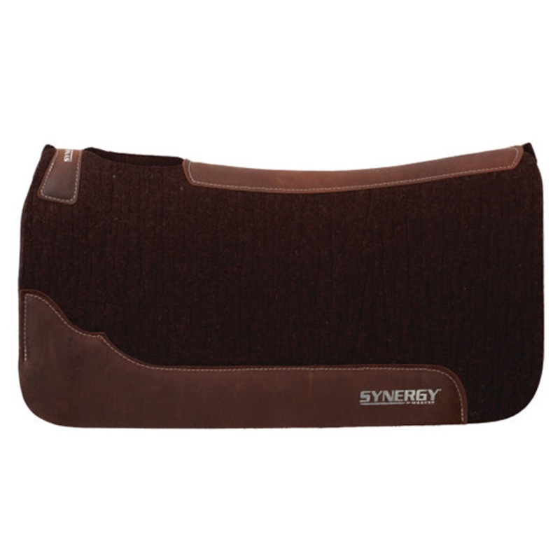 Weaver Leather Synergy 1″ Contoured Chocolate Steam Pressed Merino Wool Felt Saddle Pad- 31″X32″