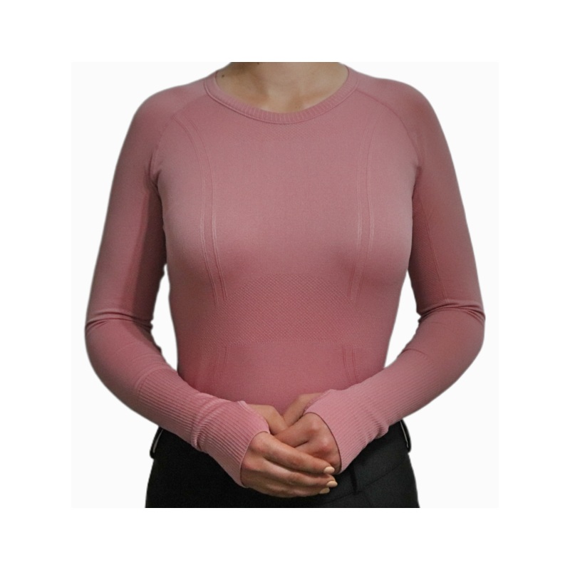 Divine Equestrian Chic Athletic Long Sleeve Shirt – Pink