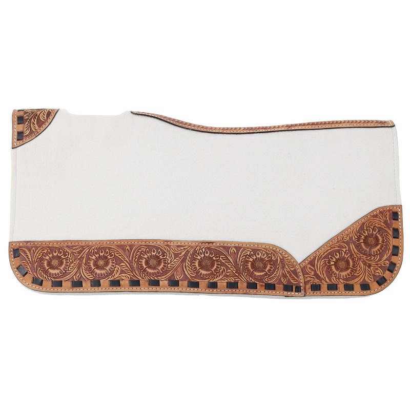 31″ x 32″ Ivory Contoured Felt Saddle Pad- FREE SHIPPING
