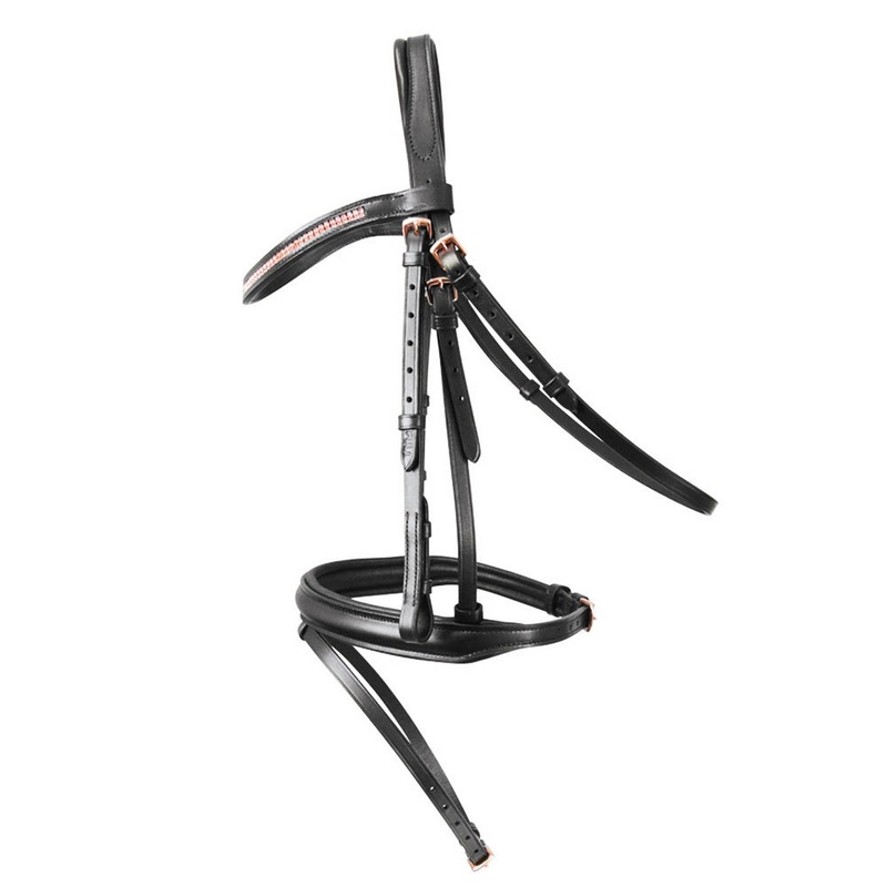 Hy Equestrian Rosciano Rose Gold Detail Bridle