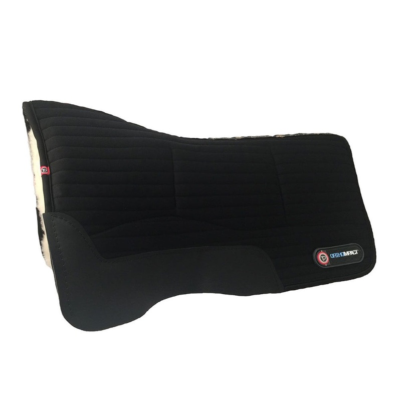 Toklat Western Horse T3 Matrix Shimmable Performance Wool Ortho Impact Saddle Pad Black