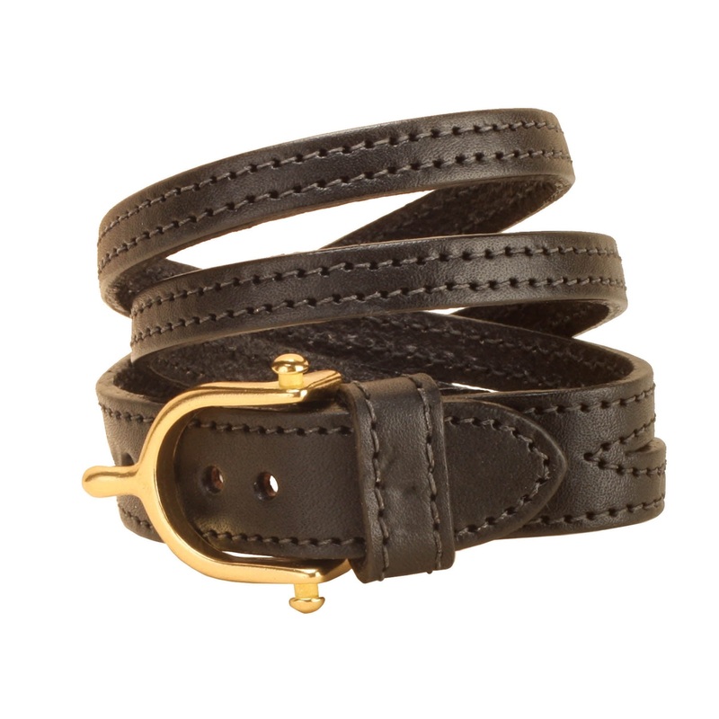 Tory Leather Split Twist Bracelet With Brass Spur Buckle