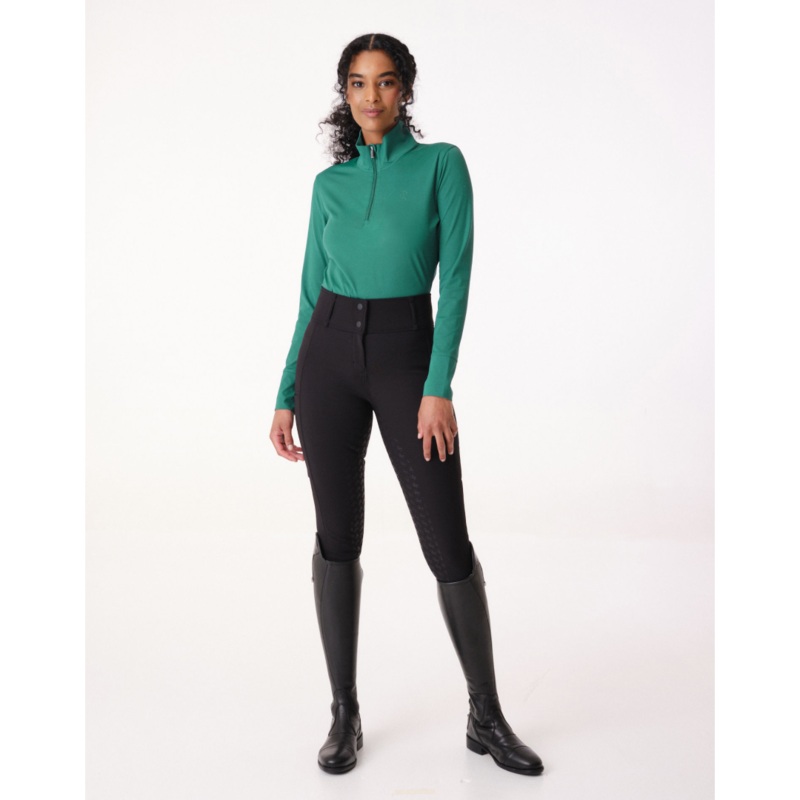 PS of Sweden Britney Black Full Grip Winter Breeches