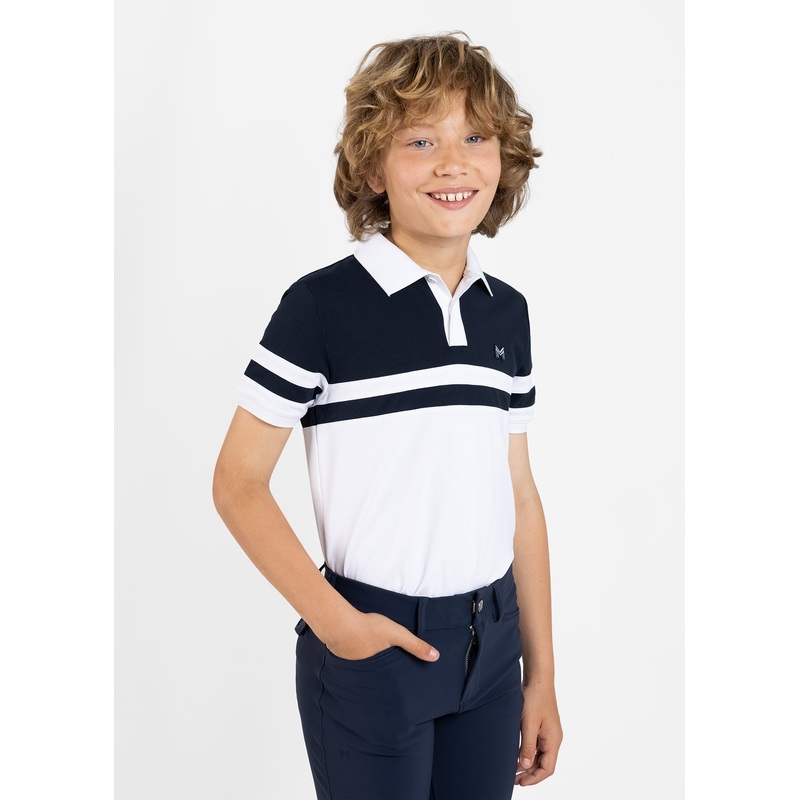 YR Glee Polo Shirt (White/Navy)