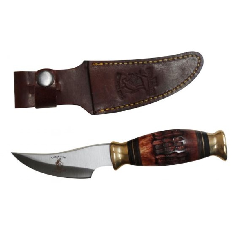 #BC-792: The Bone CollectorFixed blade knife with bone handle and leather holster