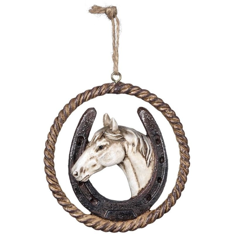 Gift Corral Ornament Horse/Horseshoe