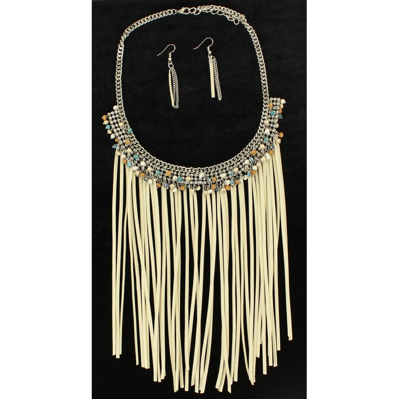 Blazin Roxx Ivory Fringe Jewelry Set