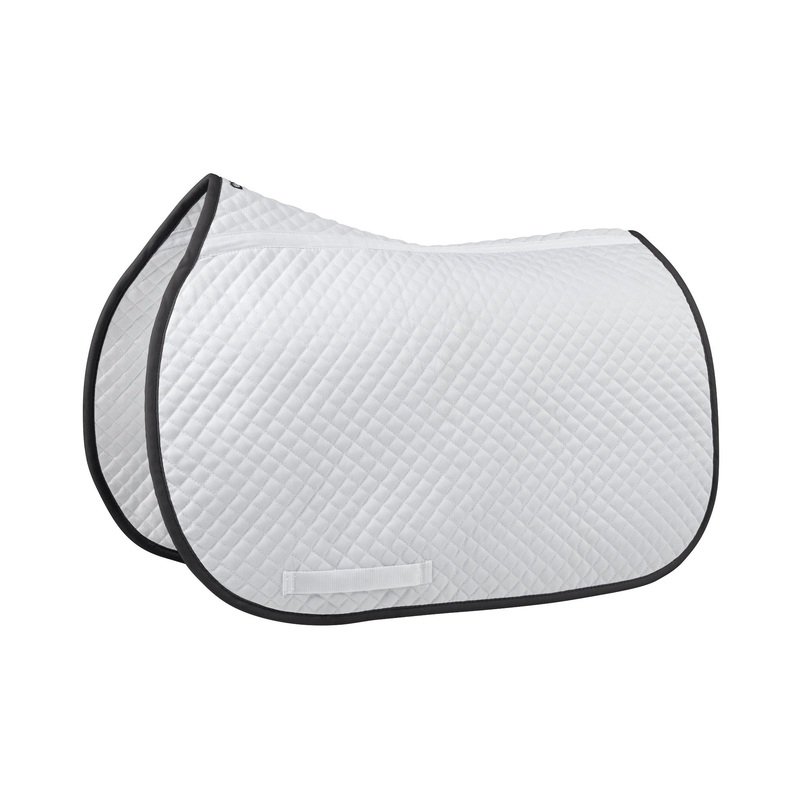 Equifit Essential Square Pad White With Color Binding Black